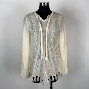 PrAna - small - cream - ribbed tunic sheer knit